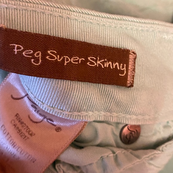Paige Light Green (Mint Julip) "Peg Super Skinny" size 27 - Picture 4 of 9